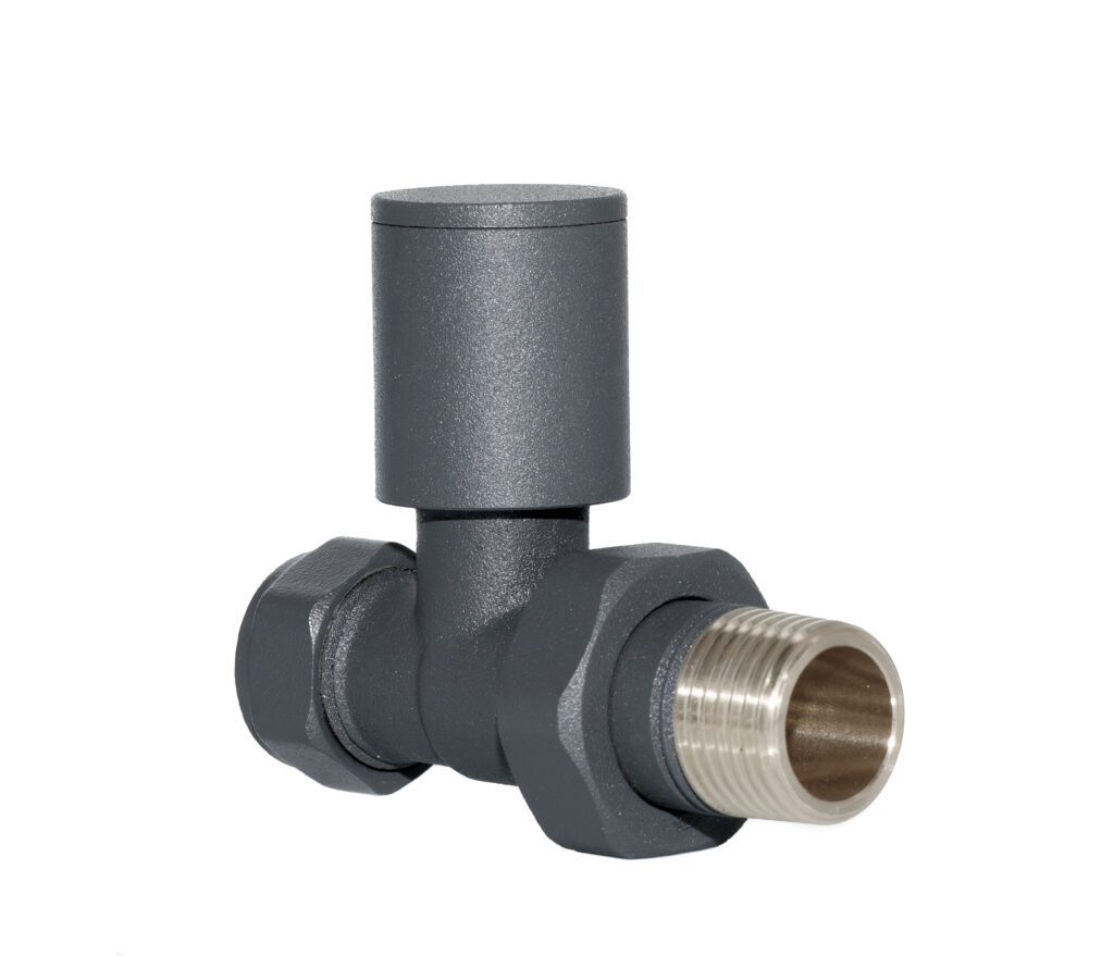 Anthracite Straight Radiator Valves – TFC Group LLP – Tower