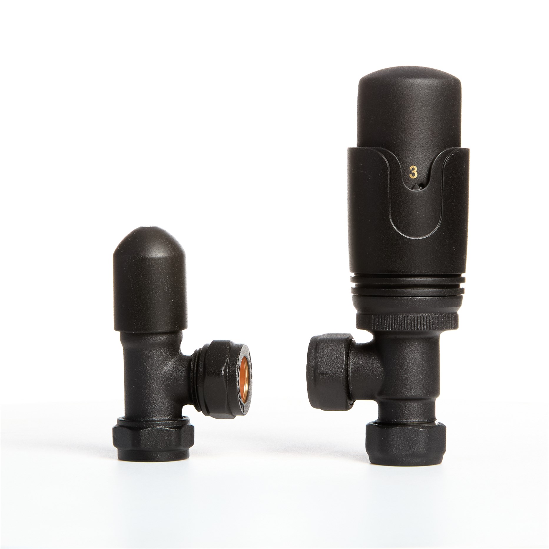 KIT VALVOLA TERMOSTATIZZABILE DETENTORE A ANGOLO DX FIRST POLETTI